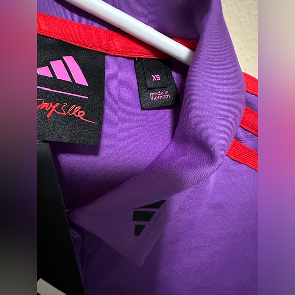 Adidas X Jay3lle Golf Polo Short Sleeve Shirt Purple Womens Size XS - Picture 5 of 6